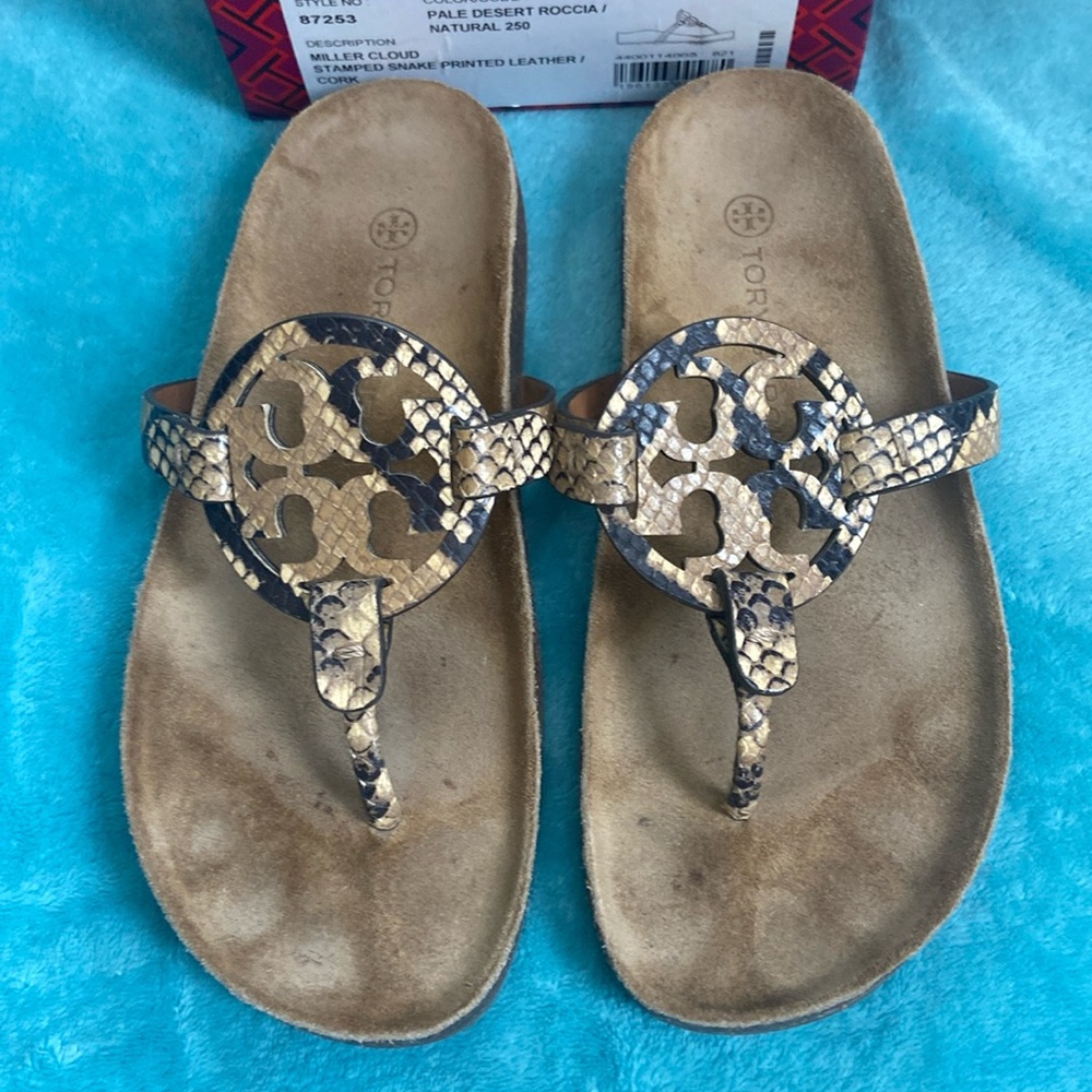 Authentic Tory Burch miller cloud sandals